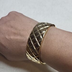 Jewelry |Gold Quilted Cuff Bracelet | J2